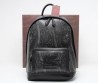 Мужской кожаный рюкзак Etro черный с узором 40х30 2025
