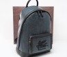 Мужской кожаный рюкзак Etro синий с узором 40х30 2025