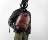 Мужской кожаный рюкзак Etro коричневый с узором 40х30 2025