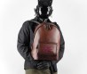 Мужской кожаный рюкзак Etro коричневый с узором 40х30 2025
