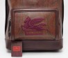 Мужской кожаный рюкзак Etro коричневый с узором 40х30 2025