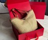 Женская соломенная сумка Valentino бежевая 45х31х30 2025
