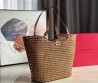 Женская соломенная сумка Valentino коричневая 45х31х30 2025