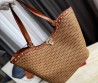 Женская соломенная сумка Valentino коричневая 45х31х30 2025