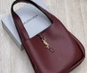 Женская кожаная сумка Saint Laurent бордовая 35х28 2025