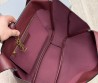 Женская кожаная сумка Saint Laurent бордовая 35х28 2025