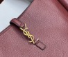 Женская кожаная сумка Saint Laurent бордовая 35х28 2025