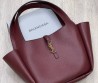 Женская кожаная сумка Saint Laurent бордовая 35х28 2025