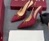 Женские текстильные туфли Gucci бордовые с открытой пяткой 2025