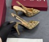 Женские текстильные туфли Gucci бежевые с открытой пяткой 2025