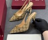 Женские текстильные туфли Gucci бежевые с открытой пяткой 2025