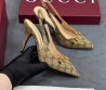Женские текстильные туфли Gucci бежевые с открытой пяткой 2025