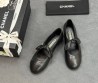 Женские кожаные балетки Chanel черные с бантом 2025