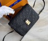 Женская кожаная сумка Louis Vuitton черная 25х19 2025