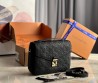Женская кожаная сумка Louis Vuitton черная 25х19 2025