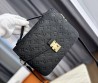 Женская кожаная сумка Louis Vuitton черная 25х19 2025