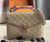 Женская кожаная сумка Louis Vuitton бежевая 25х19 2025