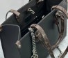 Женская кожаная сумка Louis Vuitton черная с цепочкой 34х27х13 2025