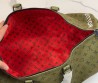 Дорожная кожаная сумка унисекс Louis Vuitton зеленая в логотипах 50х27 2025