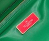 Женская кожаная сумка с плетением Valentino зеленая 23х16 2025