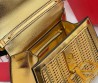 Женская кожаная сумка с плетением Valentino золотая 23х16 2025