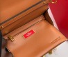 Женская кожаная сумка с плетением Valentino коричневая 23х16 2025