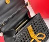 Женская кожаная сумка с плетением Valentino черная 23х16 2025