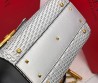 Женская кожаная сумка с плетением Valentino серая 23х16 2025