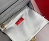 Женская кожаная сумка с плетением Valentino серая 23х16 2025