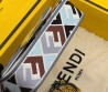Женская текстильная сумка Fendi белая с серым 20х10 2025