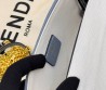 Женская текстильная сумка Fendi белая с серым 20х10 2025