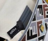 Женская текстильная сумка Fendi белая с серым 20х10 2025