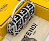 Женская текстильная сумка Fendi белая с черным 20х10 2025