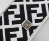 Женская текстильная сумка Fendi белая с черным 20х10 2025