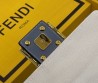 Женская текстильная сумка Fendi белая с черным 20х10 2025