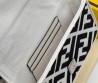 Женская текстильная сумка Fendi белая с черным 20х10 2025