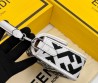 Женская текстильная сумка Fendi белая с черным 20х10 2025