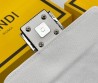 Женская текстильная сумка Fendi белая с разноцветными буквами 20х10 2025