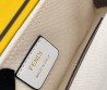Женская текстильная сумка Fendi белая с разноцветными буквами 20х10 2025