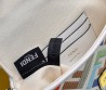Женская текстильная сумка Fendi белая с разноцветными буквами 20х10 2025