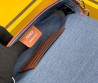 Женская текстильная сумка Fendi синяя с коричневым 20х10 2025