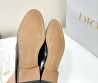 Женские кожаные лоферы Christian Dior черные глянцевые с перфорацией 2025