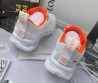 Женские комбинированные кроссовки Loewe Cloudtilt белые с оранжевым 2025