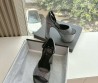 Женские кожаные босоножки Balenciaga черные в серебряных стразах каблук 15 см 2025