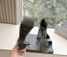 Женские кожаные босоножки Balenciaga черные в серебряных стразах каблук 15 см 2025