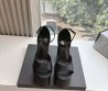 Женские кожаные босоножки Balenciaga черные каблук 15 см 2025