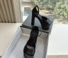 Женские кожаные босоножки Balenciaga черные каблук 15 см 2025