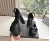 Женские кожаные босоножки Balenciaga черные каблук 15 см 2025