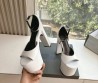 Женские кожаные босоножки Balenciaga белые каблук 15 см 2025