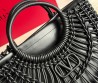 Женская кожаная сумка с плетением Valentino черная 38х34 2025